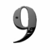 Image of 10cm Black Aluminium House Numbers - 9