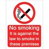 Image of Against the law smoking sign
