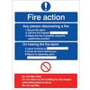 Image of Fire Action Sign