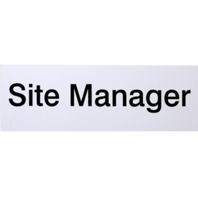 Site Manager PVC Sign