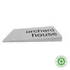 Image of EcoStone Environmentally Friendly House Sign - right hand wedge with 2 lines of text 205 x 125mm - UWNP1R