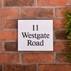 Image of Granite House Sign 23 x 20cm 3 Line with sandblasted and painted background