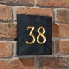 Image of Premium Smooth Slate House Number - 18 x 18cm
