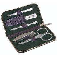 Image of Dovo of Solingen Germany 5 Piece Manicure Set in Purple Case
