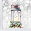 Christmas Lantern & Holly Window Decal - 25 x 40 cm