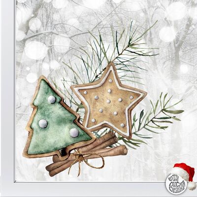 Christmas Cookies Window Decal - 55 x 55 cm