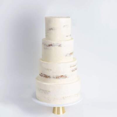 Four Tier Naked Wedding Cake - Four Tier (12", 10", 8", 6")