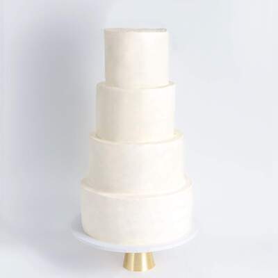 Four Tier White Wedding Cake - Four Tier (12", 10", 8", 6")