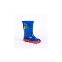 Image of Woodstock Kids Wet Dinosaur Wellington Boots - Navy Blue