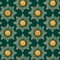 Image of The Chateau by Angel Strawbridge Mademoiselle Daisy Wallpaper Cobalt Green MAD/COB/WP