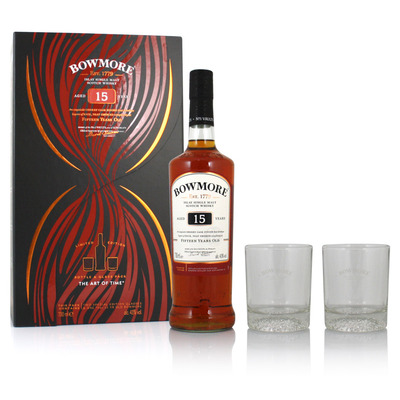 Bowmore 15 Year Old Gift Pack with 2 Glasses