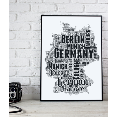 Personalised Germany Word Art Map