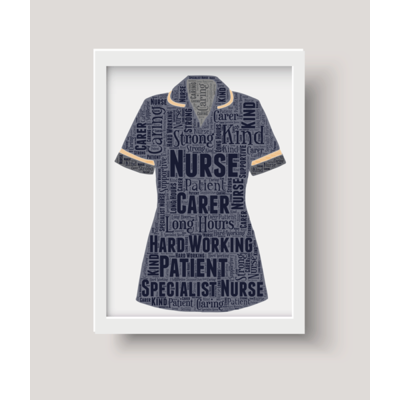 Specialist Nurse Uniform Word Art Gift