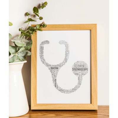 Doctors Stethoscope Word Art Gift