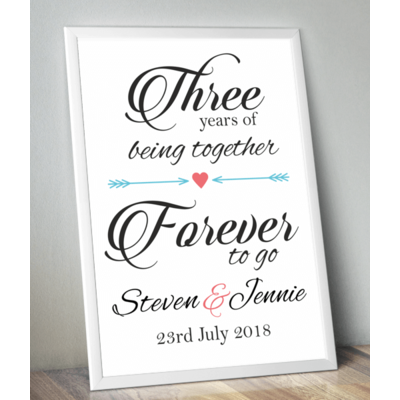 Personalised Anniversary Print - Forever To Go