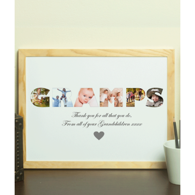 Personalised GRAMPS Photo Collage Frame Gift