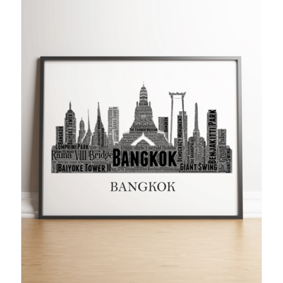 Personalised Bangkok Skyline Word Art