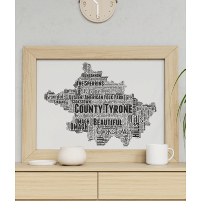 County Tyrone - Personalised Word Art Map