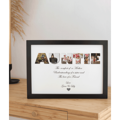 Personalised AUNTIE Photo Collage Frame Gift