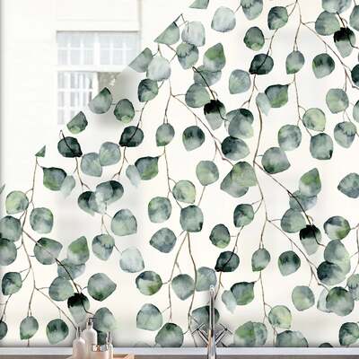 Eucalyptus Frosted Window Privacy Panel - 1200(w) x 560(h) mm