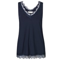 Image of Simple Lace Top - Dark Blue
