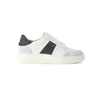 Image of Vinca Leather Trainers - White & Black