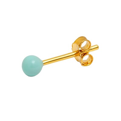 Single Colour Ball Earring - Mint