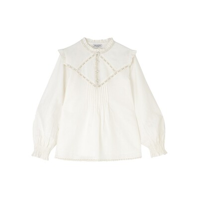 Lily and Lionel Faye Cotton Mix Top Ivory
