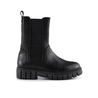 Image of Rebel Chelsea High Leather Boots - Black