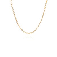 Image of Bar & Ring Chain Necklace - Gold