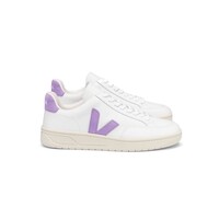 Image of V-12 Leather Trainers - Extra White & Lavender