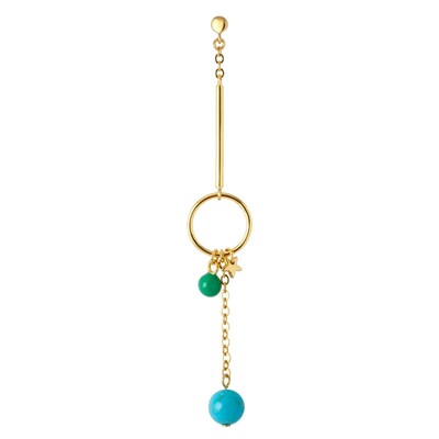 Topping Long Loop Earring - Gold