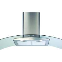 Image of CDA ECP102SS 100cm curved glass extractor Stainless Steel