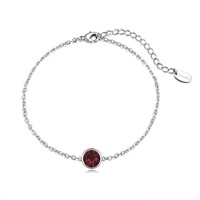 Image of Dark Red Crystal Anklet Created with Swarovski&#174; Crystals