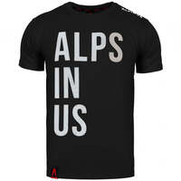 Image of Alpinus Mens Alps In Us T-Shirt - Black