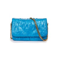 Beatrice Glossy Shoulder Bag - Blue Sapphire