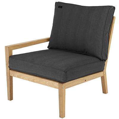 Alexander Rose Roble Lounge Left End Module with Cushions (FSC 100%), Charcoal