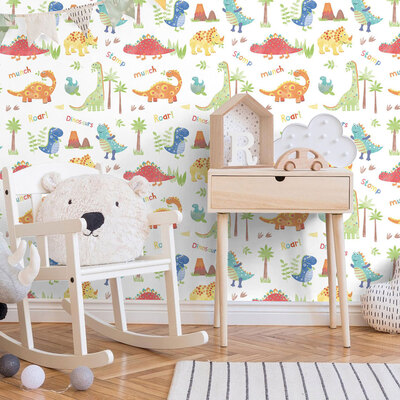 Tiny Tots 2 Dinosaurs Wallpaper Primary Galerie G78364
