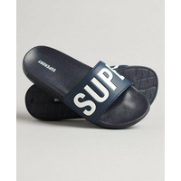Superdry Code Core Pool Sliders - Deep Navy/Optic - L 