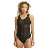 Image of Calvin Klein CK One Logo Mesh Bodysuit