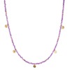 Eva Amethyst Reversible Necklace with gold discs