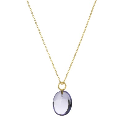 Eden Gold Chain Necklace with Amethyst Pendant
