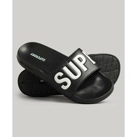 Superdry Code Core Pool Sliders - Black/Optic - XL 