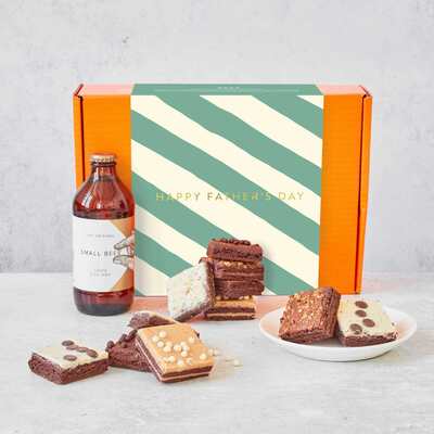 Father’s Day Brownies & Beer Gift Box - 24 Pieces