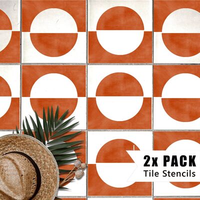 Madrid Tile Stencil - 23.5" (595mm) / 2 pack (2 stencils)