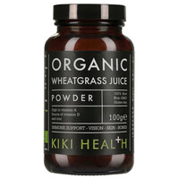 Image of KIKI Health Organic 100% Raw Wheatgrass Juice - 100g Powder