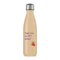 Thank God The HRT Worked! Water Bottle – Gold Glitter, One