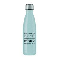 There Are 10 Types Of People In The World Water Bottle – Blue Glitter, One