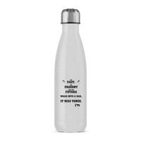 The Past, The Present & The Future Water Bottle – Silver Glitter, One