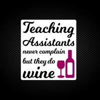 Teaching Assistants Vinyl Sticker – White, A2 (420x594mm)